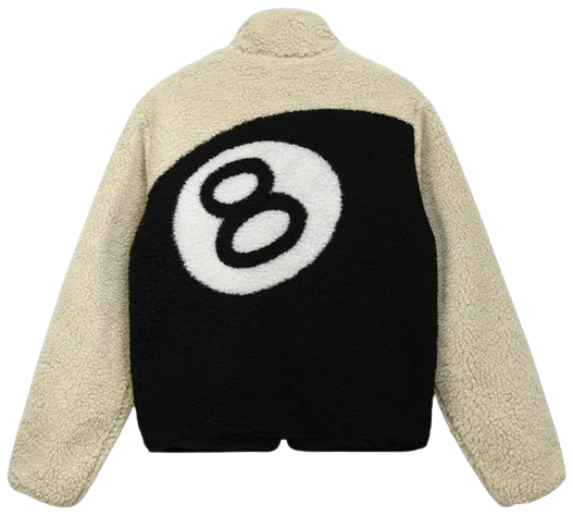 "ST*SSY" 8-Ball Jacket - WHITE