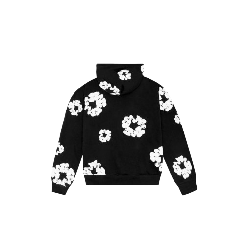 Denim Tear Hoodie - BLACK
